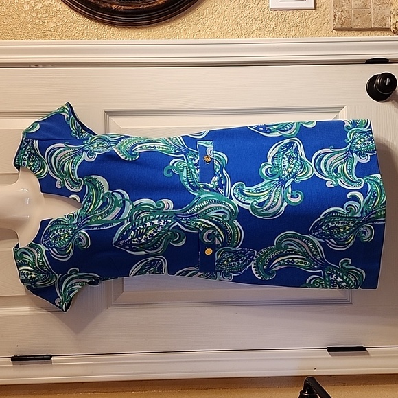 NWOT Lilly Pulitzer Layton Shift Dress Blue Crush She Got Sole Women's Size XS - Picture 1 of 15